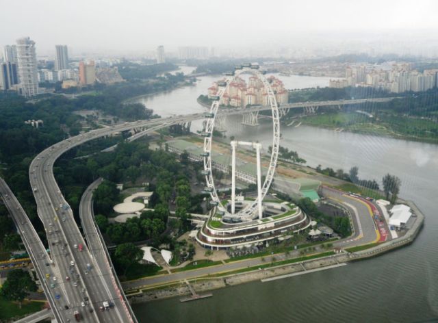 View from MBS - The Singapore Flyer